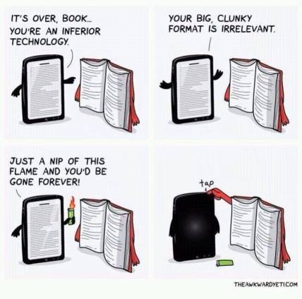 paper back vs kindle book meme
